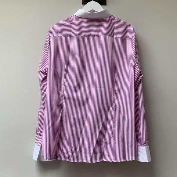 Hawes & Curtis Ladies Shirt Blouse Size 18 Pink Stripe Semi Fitted *NEW* - Picture 2 of 13